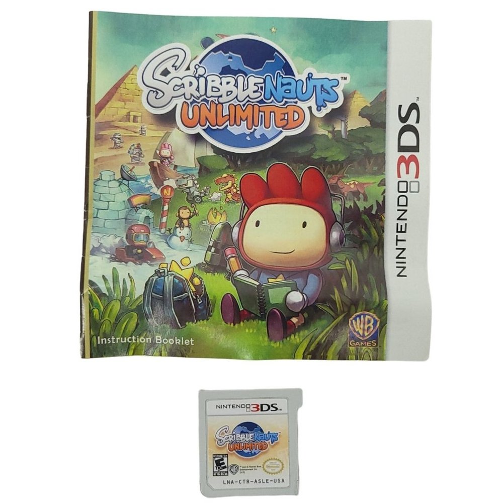 Scribblenauts Unlimited Nintendo 3DS Video Game Cartridge Instructions Tested